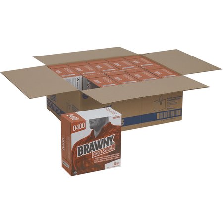 BRAWNY D400 Disposable Cleaning Towels, White, Box, 16.10" x 9.20", 900 PK GPC2007003CT